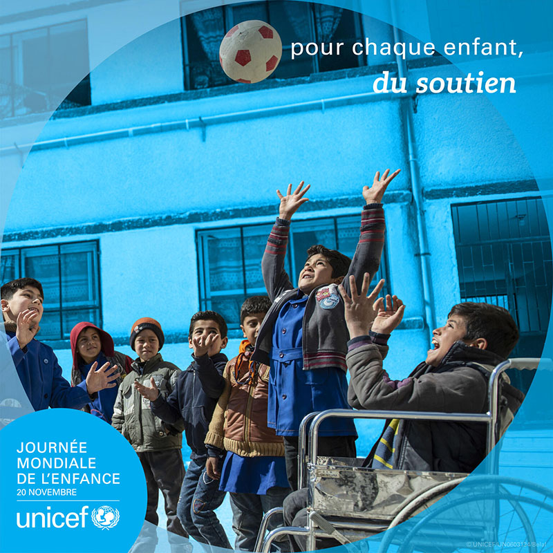 Journée mondiale de l'enfance 2022 : pour chaque enfant, du soutien