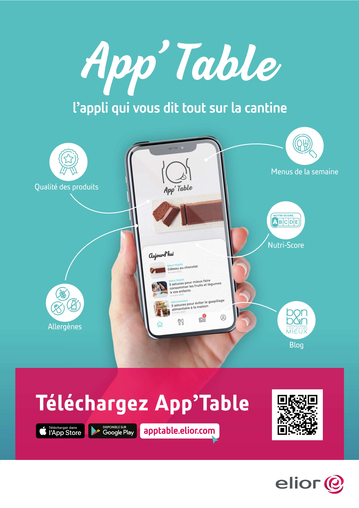 app table affiche