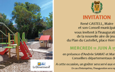 Inauguration Aire de jeux du Plan